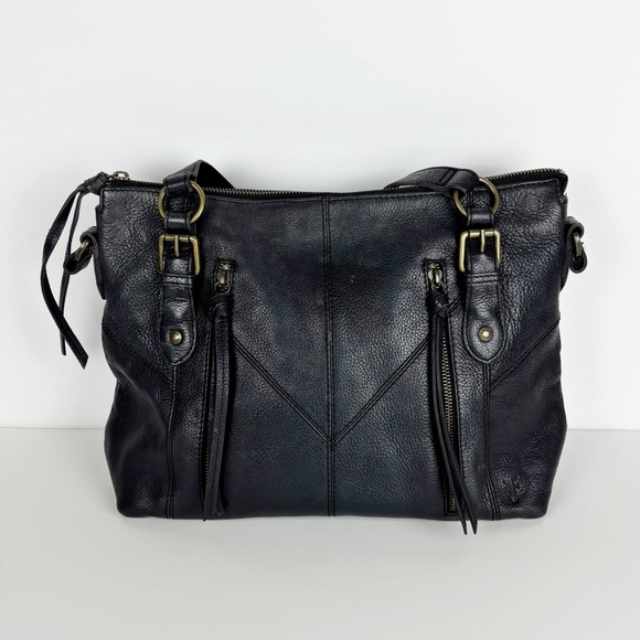 Frye Handbags - Frye Ari Leather Satchel Bag Black